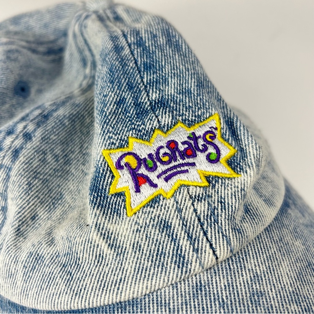 Rugrats TVshow 90s Cartoon Nickelodeon AcidWash Denim Hat Cap StrapBack One Size - Picture 7 of 11